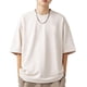 thumbnail image 5 of Camiseta de manga corta para hombre, tendencia de moda urbana, Top holgado con estampado de letras en 3D, cuello redondo, 5 of 8