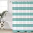 thumbnail image 5 of Athenstics Aqua Stripe Shower Curtain for Bathroom, Waterprrof Polyester Fabric Shower Curtains Teal Blue Decorative Curtains for Bathroom Curtain Sets with Hooks Standard Size 72" x 72", 5 of 6