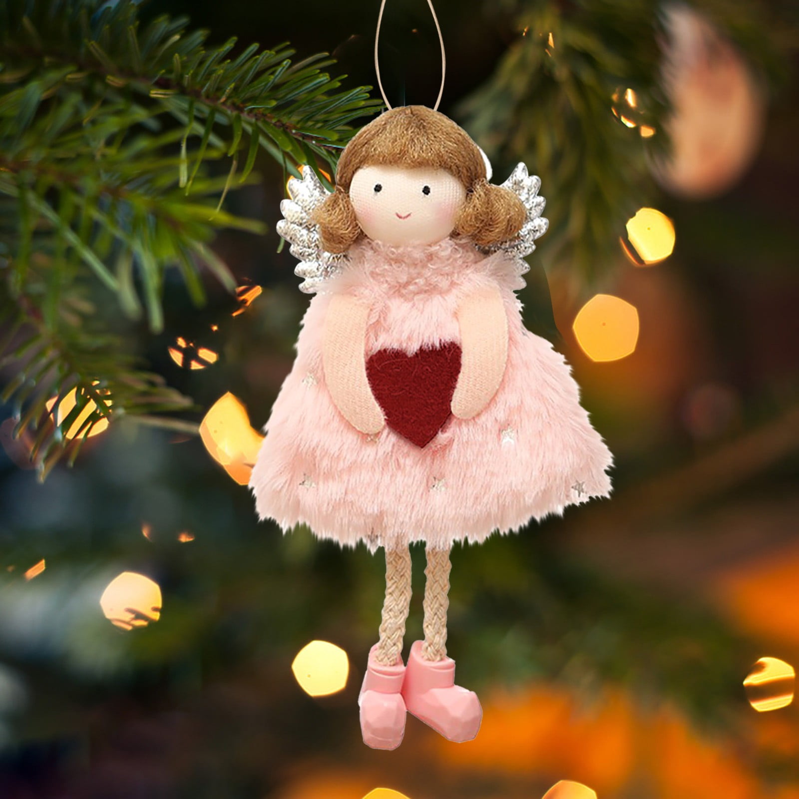 IAMAGOODLADY Christmas Decorations,Christmas Decoration Doll Christmas  Ornament,Angel Girl Doll Pendant Tree Hanging Ornaments Items Under 5  Dollars