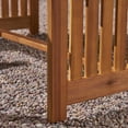thumbnail image 4 of GDF Studio Navan Outdoor Acacia Wood 8 Seater Sofa Chat Set with Cushions, Teak and Cream, 4 of 7