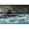 thumbnail image 2 of Goebel, Wilhelm 24x17 White Modern Wood Framed Museum Art Print Titled - Along The Yellowstone - Grizzly, 2 of 4