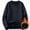 Dark Gray, variant on FRSASU Men's Sherpa Lined Knited Sweater Fleece Velour Pullover Basic Tops Warm Fall Winter Sweatshirt Navy