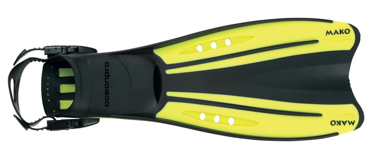 OceanPro Mako Adjustable Strap Fins XSmall Yellow