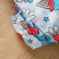 thumbnail image 6 of MIXUE Baby Girls Jumpsuits & Rompers Infant Summer Cartoon Print Square Collar Short Sleeve Bodysuits With Headband Sportwear,Blue,9-12 Months, 6 of 7