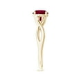 thumbnail image 3 of Angara Natural 1 Ct. Ruby Solitaire Ring in 14K Yellow Gold for Women (Ring Size: 3.5), 3 of 10