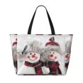 thumbnail image 2 of Naloa Christmas Snowman With Hat Large Capacity Beach Bag, Waterproof Sandproof Beach Swim Pool Bag Tote Bag for Women, 2 of 7