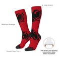 thumbnail image 5 of Women's Knee High Socks Albania Flag Thermal Soft Knee Long Socks, 5 of 7