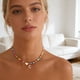 thumbnail image 3 of Gargantilla de cuentas para mujer, collar de cuentas de colores, collar con colgante inicial, gargantilla con inicial de corazón, regalo de cumpleaños para niñas, esposas y novias., 3 of 8
