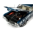 thumbnail image 3 of 1/18 1969 Oldsmobile Cutlass 442 Coupe Blue, American Muscle Auto World AMER1235, 3 of 6