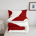 thumbnail image 5 of Homewish Wavy Stripes Twin Comforter Sets,Abstract Artwork Bedding Set,Red,Reversible,2pcs,1 Comforter and 1 Pillowcase, 5 of 7