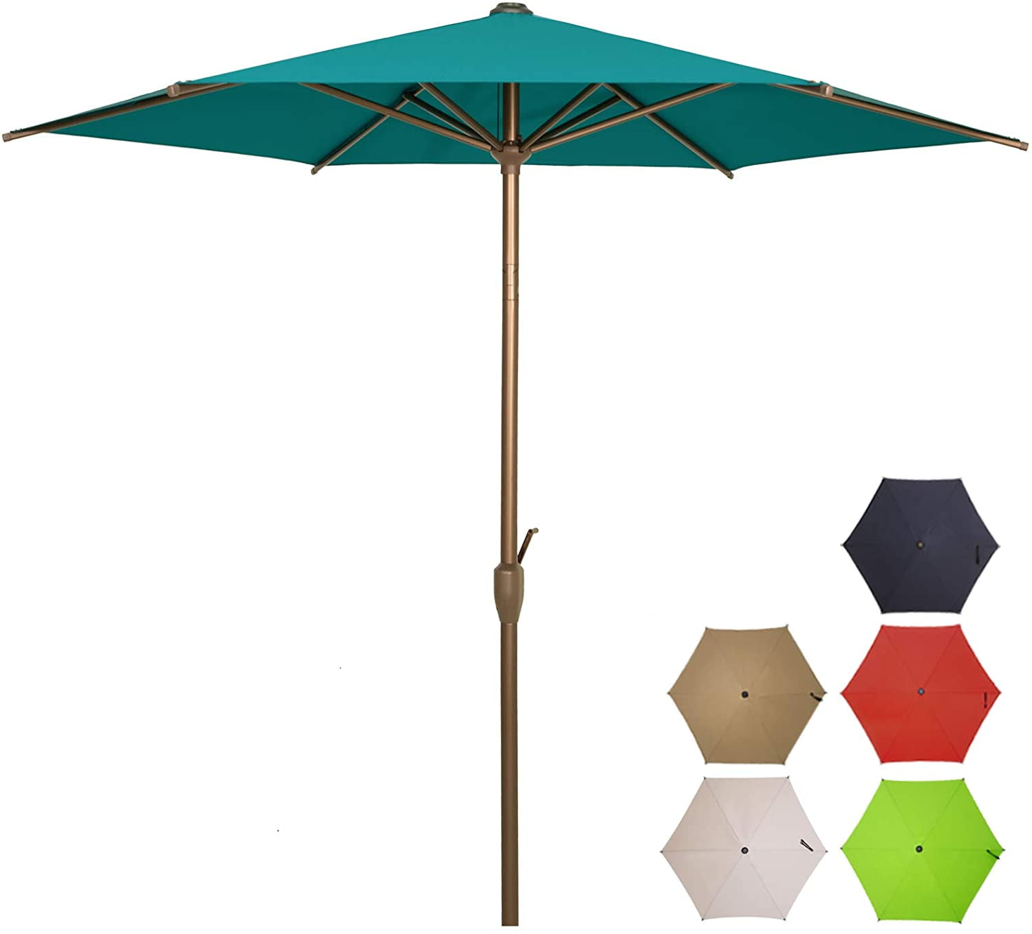 7.5 FT Patio Umbrella Outdoor Table Umbrella with Push Button Tilt and