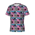 thumbnail image 3 of Yiaed Hawaii Palms Print Mens Short Sleeve Tight Fit T-Shirt, Crewneck Casual Tee-XX-Large, 3 of 5