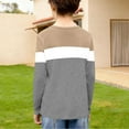 thumbnail image 6 of Gfyviroh Toddler Kids Boys and Girls T-shirts Oversized Casual Long Sleeve Tops Color Block Crew Neck T-shirts,3-14 Years, 6 of 8