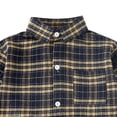 thumbnail image 6 of BLVB Boys Girls Plaid Button down Shirts Toddler Kids Long Sleeve Casual Western Shirts with Chest Pocket 2-15 Years(Black,7-8Years), 6 of 7