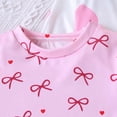 thumbnail image 3 of Enyan Girls Fall Winter Outfits 3 Packs Long Sleeve Cute Tops+Pants Set Toddler Kid Loungewear Clothes(Size 5-6 Years), 3 of 8