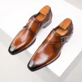 thumbnail image 6 of Monk Strap Men’s Dress Loafer Shoes Plain Toe Classic Oxfords Shoes for Formal Business Wedding Plus Size, 6 of 10
