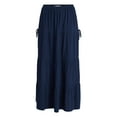 thumbnail image 5 of No Boundaries Side Tie Tiered Maxi Skirt, Women's and Women's Plus Sizes XXS-4X, 5 of 5