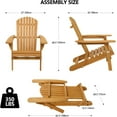 thumbnail image 3 of VINGLI Fir Wood Adirondack Chairs, Teak Color, 3 of 7