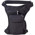 thumbnail image 2 of Zhuge Riñonera de lona para viajes al aire libre, bolsa para el muslo para hombres y mujeres, táctica, militar, para motocicletas, bicicletas, con múltiples bolsillos, color negro, 2 of 5