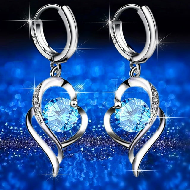 Birdeem Earrings Heart Earrings Drop Earrings Diamond Earrings Jewelry