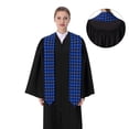 thumbnail image 4 of Zufioo Buffalo Plaid Blue Black Print Graduation Shawl Ribbon, Graduation Ribbon for Male and Female Graduates-Flattened, 4 of 7