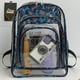 thumbnail image 3 of Mochila casual transparente unisex Mochila de verano de gran capacidad de PVC (letra azul), 3 of 9