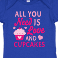 thumbnail image 4 of Inktastic Valentines Day All you Need is Love and Cupcakes Boys or Girls Baby Bodysuit, 4 of 5