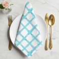 thumbnail image 2 of Blue Plaid Cloth Napkins, Farmhouse Buffalo Check Stripes Modern Geometric Washable and Reusable Dinner Napkins Set of 6, Table Napkin for Kitchen Party Birthday Wedding Hotel Housewarming 20"x20", 2 of 9