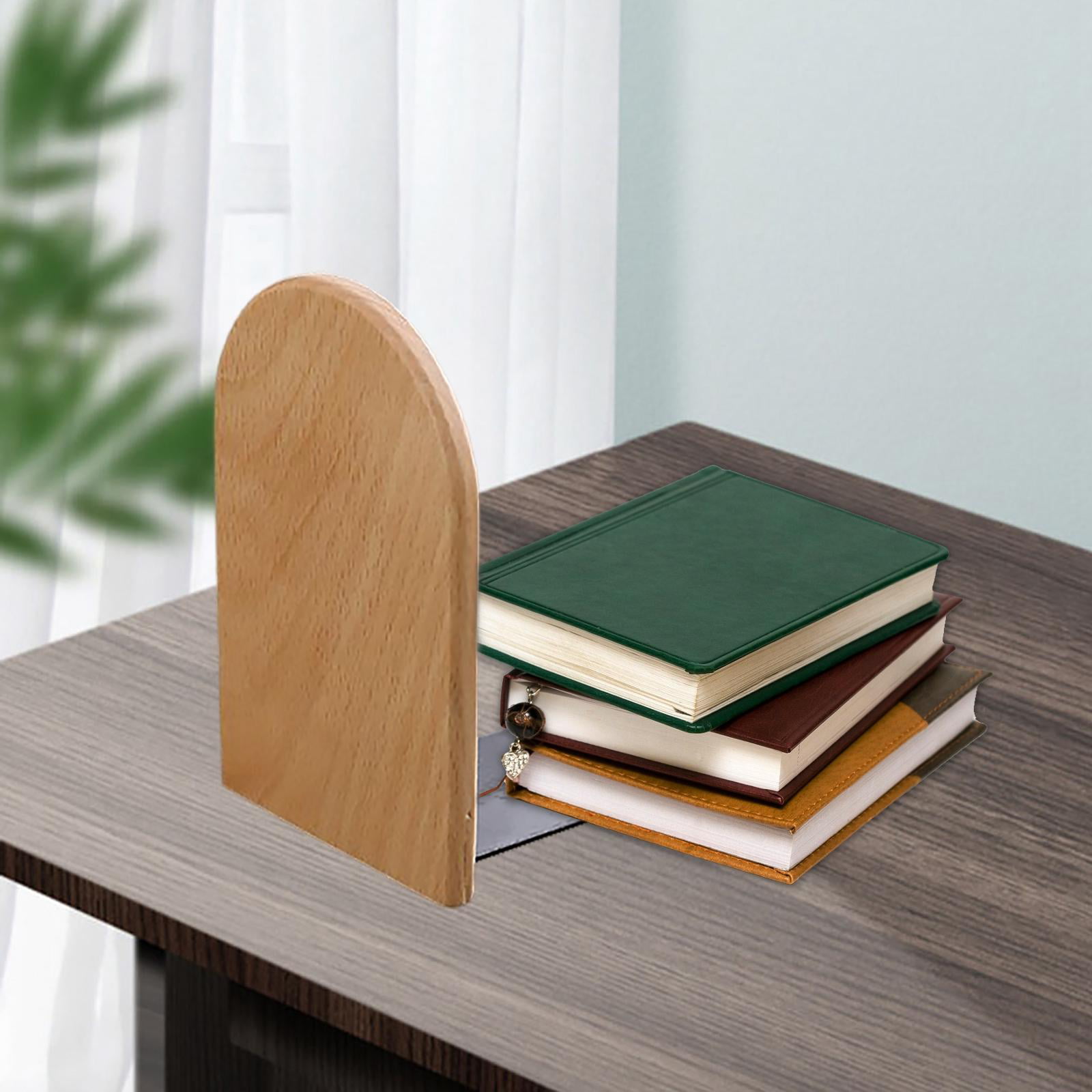 Anti-skid Bookends Shelf Holder Book Holder Wooden Book Stand Desk Organizer 