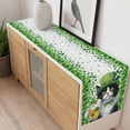 thumbnail image 4 of St. Patrick's Day Table Runner - 120 Inch Long, Kitchen Dining Table Runner Dresser Scarves, Spring Cute Cat Beer Green Clovers Farmhouse Decor for Coffee Tables Wedding Party Banquet, 4 of 8