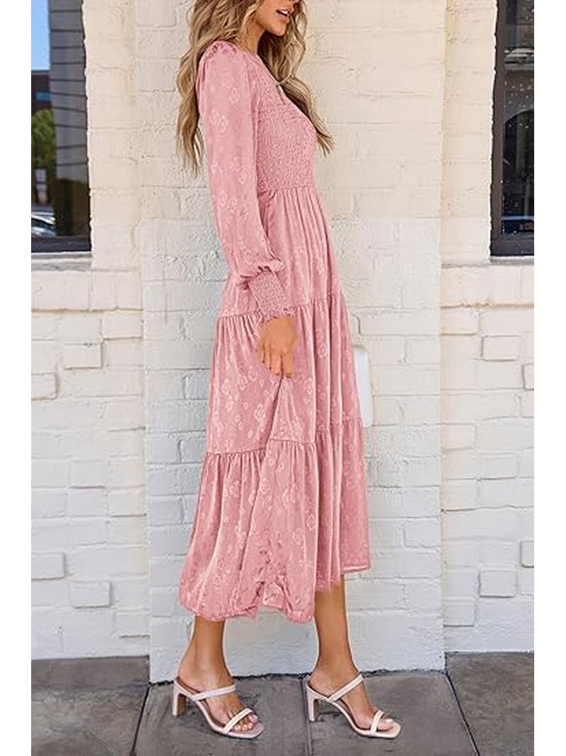 knee length dresses for ladies Bright Days Ahead Green White Combo Floral Midi Dress – Shop the Mint main image 1