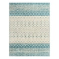 thumbnail image 3 of Unique Loom Tribal Trellis Collection Area Rug - Alami (9' x 12' Rectangle Ivory Blue/Ivory), 3 of 11