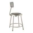 thumbnail image 4 of NPS 6400 Series 18" Modern Vinyl Padded Metal Heavy Duty Stool in Gray, 4 of 8