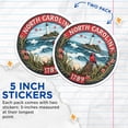 thumbnail image 4 of (2 Pack) North Carolina Stickers - State Seal - Cardinal Bird Decal- 5" On Longest Side - Sticks to Smooth Flat Surfaces - Made in USA - BMCS16188, 4 of 7
