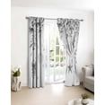 thumbnail image 3 of Grey Coastal Blackout Curtains for Bedroom/Living Room, Thermal Insulated Kitchen Curtains, Summer Eucalyptus Leaves Beach Ocean Starfish Nautical Grommet Darkening Window Treatment Drapes 42"x63"x2, 3 of 8