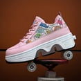 thumbnail image 1 of Zapatillas de deporte con ruedas, zapatos deformables para mujer, zapatos de Parkour, cuatro ruedas, patines para hombres, regalos de cumpleaños para niños, 1 of 4
