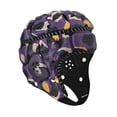 thumbnail image 1 of S SERENABLE Rugby Helmet Scrum Cap Football Helmet for Goalkeeper Hat Gift Flag Football Purple Yellow, 1 of 9