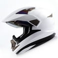 thumbnail image 4 of 1Storm Dual Sport Helmet Motorcycle Full Face Motocross Off Road Bike HGXP14A Glossy White, 4 of 8