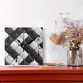thumbnail image 2 of Black and White Grids Wall Clock Decorative Square Silent Non-Ticking Operated Clocks Aesthetic for Bedroom Living Room, 2 of 8