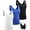 99# 3Pack:Black+Blue+White, variant on NELEUS Womens Workout Compression Tank Top with Built in Bra V Neck Sleeveless Shirts 3 Pack,Black+Blue+White,US Size L