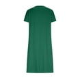 thumbnail image 4 of Women's Summer Dresses Solid-Color Short-Sleeve Lace-Panel Knee-Length Casual Weekend Daily Wear, 4 of 7