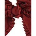 thumbnail image 3 of No Boundaries Ruffle Edge Bow Hair Tie, Burgundy, 3 of 3