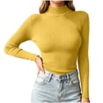 thumbnail image 2 of Liuinsasek Womens Turtleneck Sweater Solid Color Winter Base Layer Knitwear Slim Pullover Trendy Basic Versatile Clothing, 2 of 5