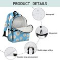 thumbnail image 4 of Daisy Pioneer Flower Blue Pattern Cute School Backpack Bag for School with Padded Back and Adjustable Shoulder Straps 15.25"x11.5"x5.25", 4 of 5
