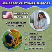 Sportspower Albany Metal Swing Set with 2 Person Glider Swing, 2 Adjustable Sling Swing Seats, 5 Double Wall Slide , Bonus Anchor Kit, Great for Kids 3-8