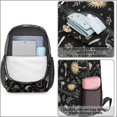thumbnail image 4 of Sun and Mushroom Gothic Pattern 17" School Backpacks for Teens,Waterproof Oxford Fabric,S-Shape Padded Straps for School,Travel,Hiking,Camping, 4 of 6