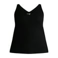 thumbnail image 6 of Terra & Sky Women's Plus Double V Neck Tank, 3-Pack, 6 of 8