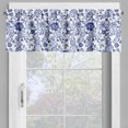 thumbnail image 4 of Ambesonne Watercolor Valance & Curtain, Vibrant Blue Flowers, 55"x30", Violet Blue White, 4 of 7