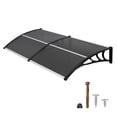 thumbnail image 3 of MCombo 78"× 38" Gray Stationary Window Awning, UV Resistant, 3 of 9