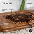 thumbnail image 4 of Ironwood Gourmet Gansevoort Large Carving Board, 16" x 24" Acacia Reversible Wood Cutting Board with Juice Groove and Grip Pad, 4 of 7